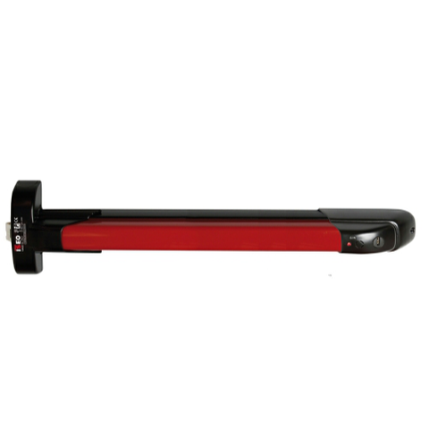 ISEO PUSH PANIC PLATE/BAR EXIT DEVICE SINGLE POINT RED / BLACK 1300