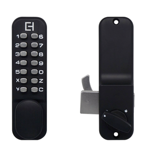 MECHANICAL DIGITAL SLIDING DOOR LOCK BLACK