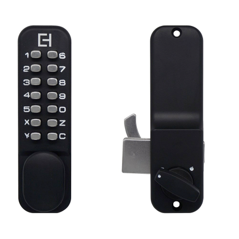 MECHANICAL DIGITAL SLIDING DOOR LOCK BLACK