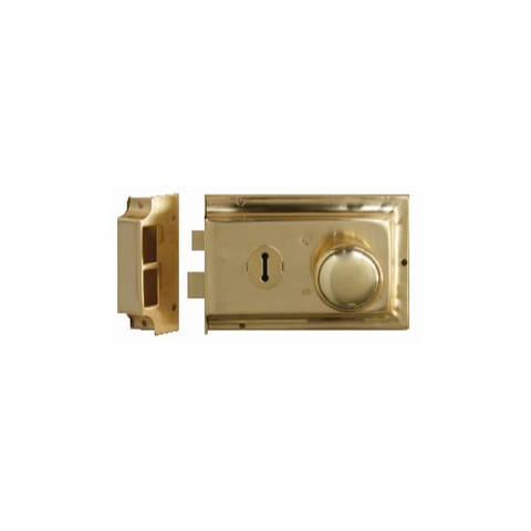 SOLID BRASS RIM LOCK BODY ONLY PB