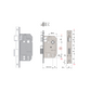 SYLVAN MORTICE LOCK 3 LEVER 60mm (3 Inch case) NP