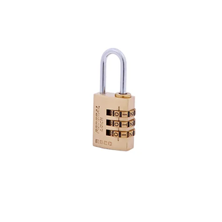 FEDERAL BRASS RESETABLE PADLOCK 20mm 3 WHEEL