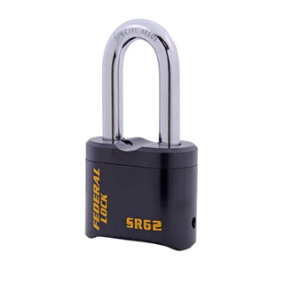 FEDERAL HEAVY DUTY RESETTABLE COMBINATION PADLOCK LONG SHACKLE