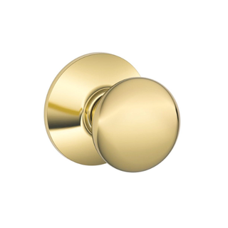 SCHLAGE F10 PLYMOUTH DOMESTIC PASSAGE KNOB SET PB