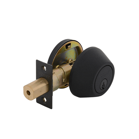 EZSET DOMESTIC DEADBOLT SINGLE CYLINDER BLACK