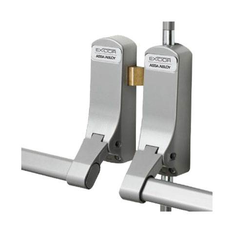 LOCKWOOD EXIDOR PANIC EXIT DEVICE REBATED DOUBLE DOOR 3 POINT