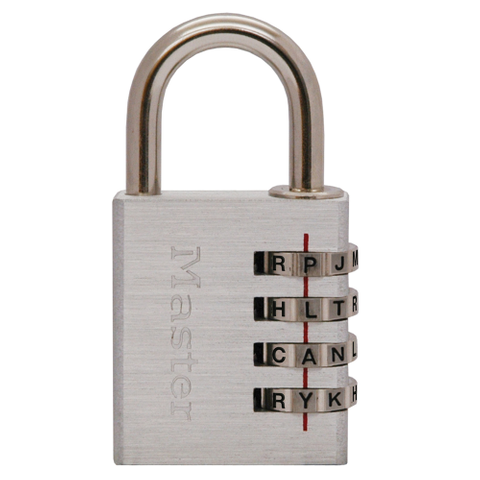 MASTER LETTER / WORD COMBINATION PADLOCK 40mm 4 WHEEL