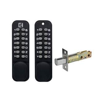 MECHANICAL DIGITAL DEADBOLT DUAL KEYPAD BLACK