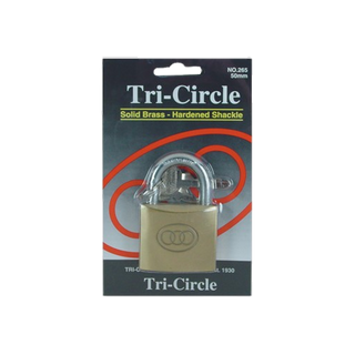TRI-CIRCLE PADLOCK 38mm CARDED