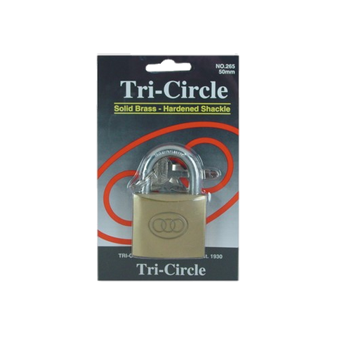 TRI-CIRCLE PADLOCK 38mm CARDED