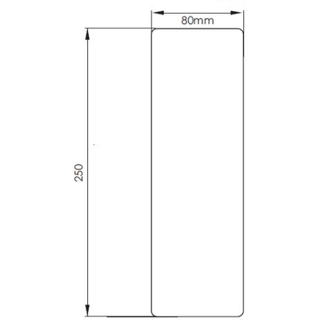 SOUBER REPAIR COVER / PUSH PLATE 80 X 250 (STICK ON) SS
