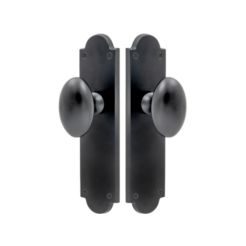 VICTORIAN STYLE PLAIN LONG PLATE WITH KNOB BLACK