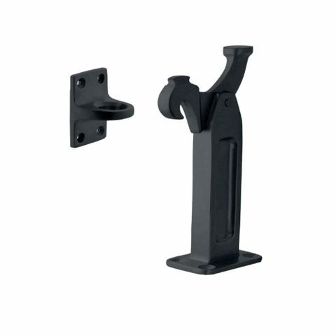 HEAVY DUTY DOOR LATCH BACK FLOOR MOUNT BLACK