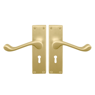 YORK LONGPLATE LEVERSET WITH STD KEYHOLE PB