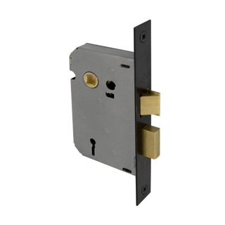 MORTICE LOCK 3 LEVER 45mm BACKSET BLACK