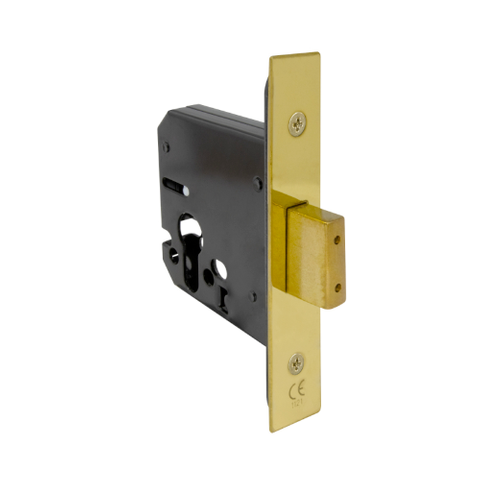 MORTICE LOCK EURO DEADBOLT 57mm BACKSET PB