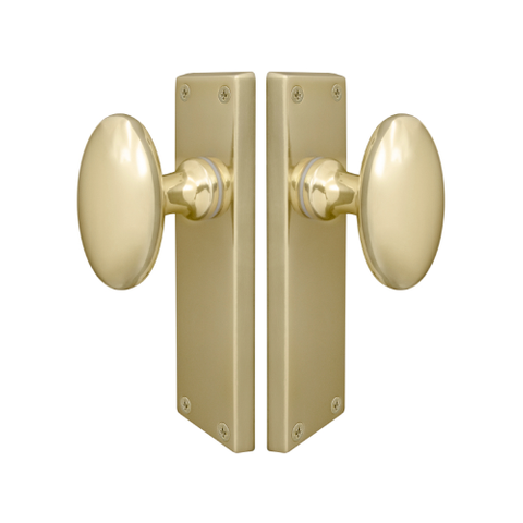 SQUARE LONGPLATE PLAIN WITH OVAL KNOB PB