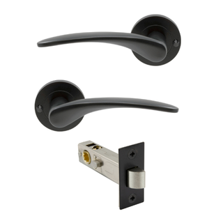 WINDSOR ASTRON APOLLO DOMESTIC PRIVACY LEVER SET BLACK
