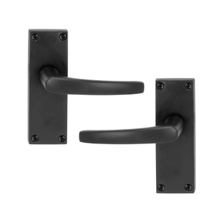 LEVER LATCH SHORT PLATE FURNITURE SET BLACK