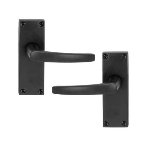 LEVER LATCH SHORT PLATE FURNITURE SET BLACK