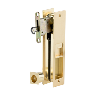 SYLVAN CAVITY SLIDER PRIVACY SET SATIN BRASS