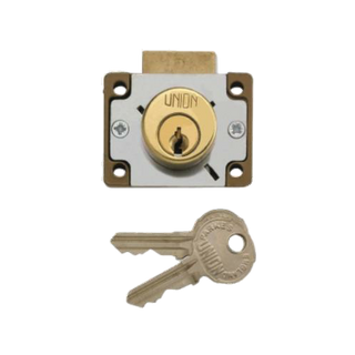 SO - UNION CUPBOARD / TILL LOCK PB - CLEARANCE