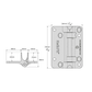 KWIK-FIT PIVOTING HINGE NO SPRING (PAIR) BLACK