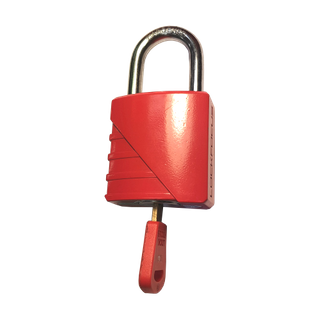 PADLOCK RED ON #144 FIRE KEY 40mm