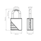 PADLOCK RED ON #144 FIRE KEY 40mm