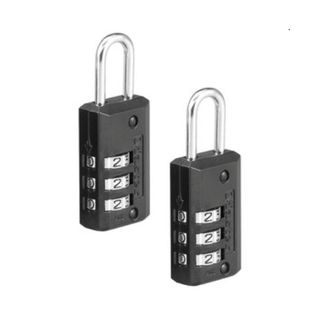 MASTER COMBINATION PADLOCK 20mm 3 WHEEL TWIN PACK