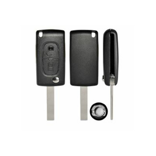 DURA FLIP KEY SHELL - PEUGEOT HU83 2B  *** (REM CIT001) ***