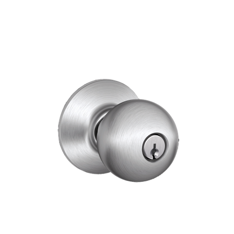 SCHLAGE F51 DOMESTIC ENTRANCE KNOB SET ORBIT SCP