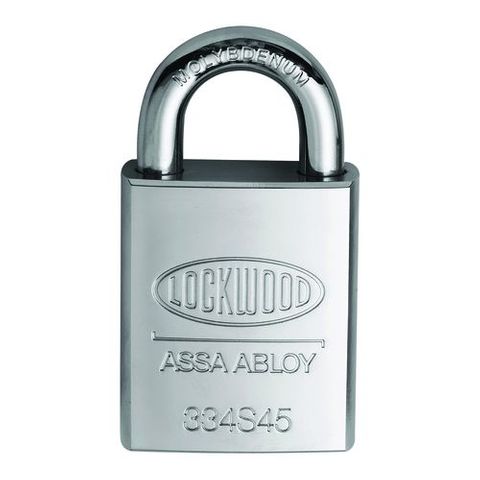 LOCKWOOD 334 PADLOCK 45mm CASE HARDENED STEEL 25mm OPENING KA