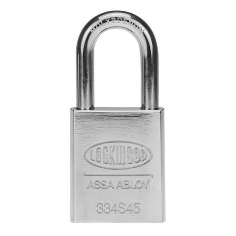 LOCKWOOD 334 PADLOCK 45mm CASE HARDENED STEEL 48mm OPENING KD