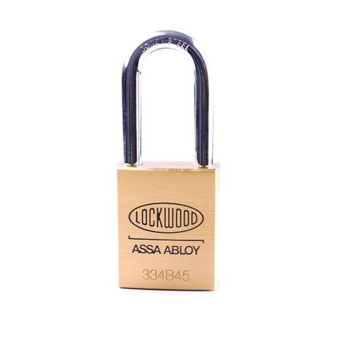 LOCKWOOD 334 PADLOCK BRASS BORON SHKL 48mm OPENING KD