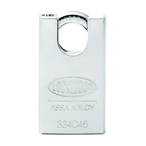 LOCKWOOD 334 PADLOCK 45mm HIGH SECURITY STEEL CLOSED SHACKLE KA