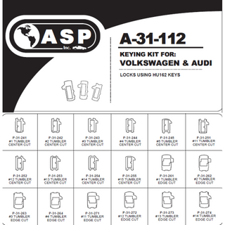 SO - VOLKSWAGEN & AUDI (HU162) KEYING KIT - CLEARANCE