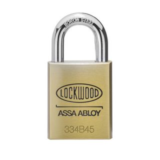 LOCKWOOD 334 PADLOCK BRASS BORON SHKL 25mm KA 1 (4301)