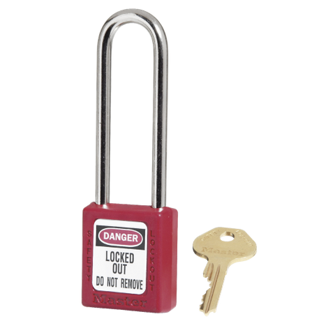 MASTER SAFETY LOCKOUT EXTRA LENGTH SHACKLE KD (RED)