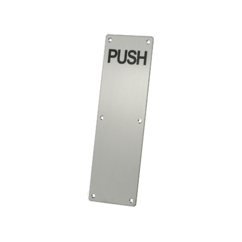 SYLVAN PUSH PLATE LABELED 300 x 100 SS