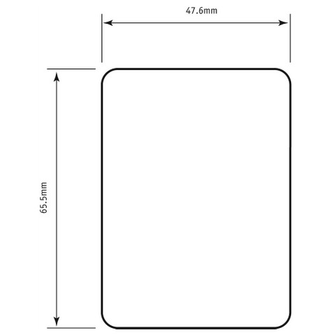 SOUBER BLANK REPAIR COVER PLATE 65.5 x 47.6mm SS (ROUNDED)