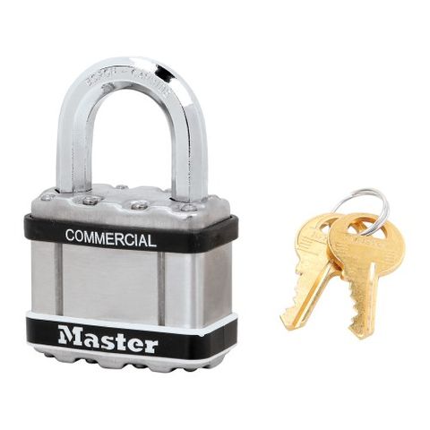 MASTER PADLOCK COMMERCIAL 51mm LAMINATED WITH S/S COVER