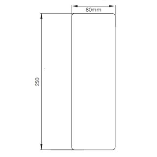 SOUBER REPAIR COVER / PUSH PLATE 80 X 250 (STICK ON) WHITE