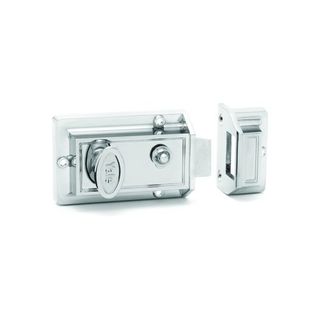 RIM NIGHTLATCH SILVER LESS CYL BOXED