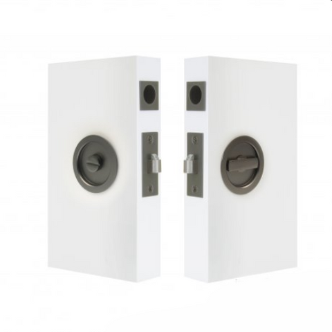 CAVITY LOCK TOILET  PRIVACY KIT  - ROUND BLACK