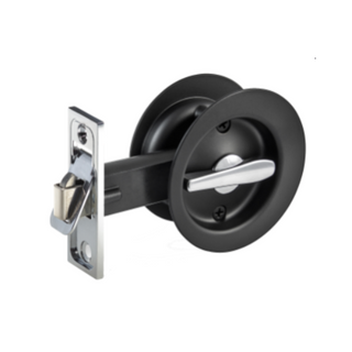 SCHLAGE CAVITY SLIDER ROUND PRIVACY SET BLACK
