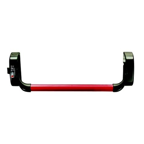 ISEO PANIC BAR EXIT DEVICE SINGLE POINT RED / BLACK 1130