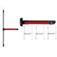 ISEO PANIC EXIT DEVICE PUSH 1+2 DOUBLE DOOR RED / BLACK 1300 / 2.4m