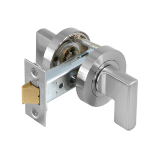 MINI LEVER LATCH SET - 60mm BACKSET - ROUND ROSE SC