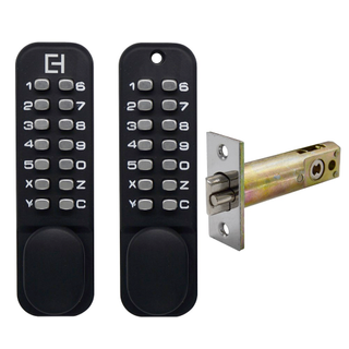 MECHANICAL DIGITAL DUAL KEYPAD LOCKSET BLACK